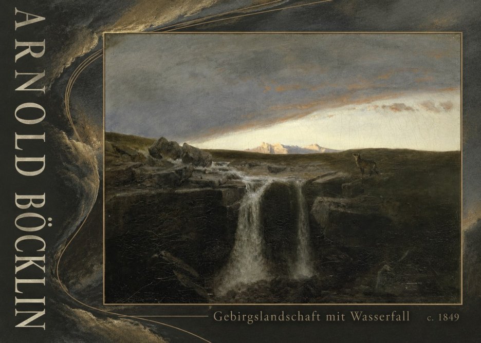 Arnold Böcklin Gebirgslandschaft Mit Wasserfall No5 - Plakát