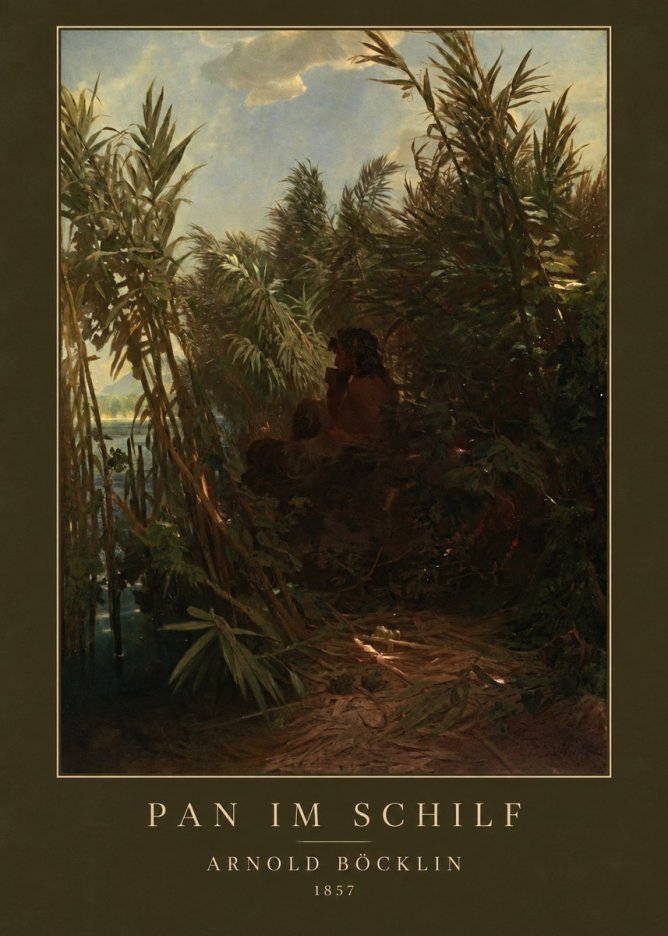 Arnold Böcklin Pan Im Schilf No3 - Plakát