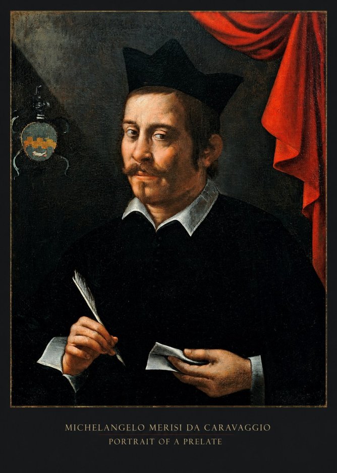 Michelangelo Merisi da Caravaggio Portrait of a Prelate No5 - Plakát