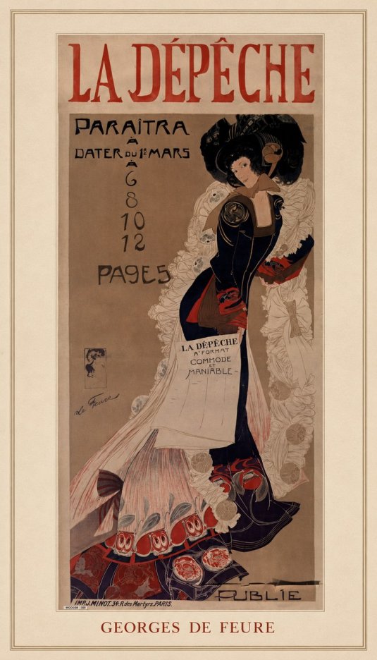 Georges de Feure La Dépêche - Han D'islande No3 - Plakát