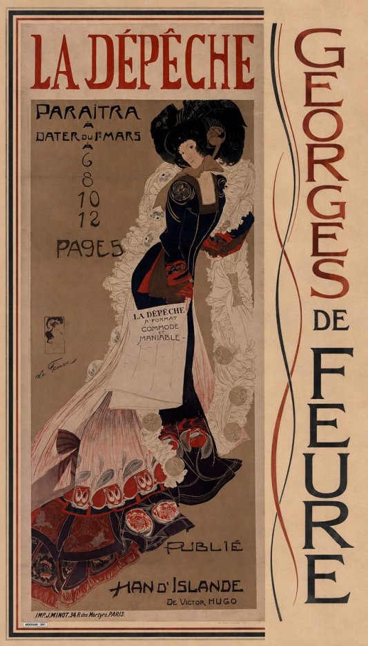 Georges de Feure La Dépêche - Han D'islande No5 - Plakát