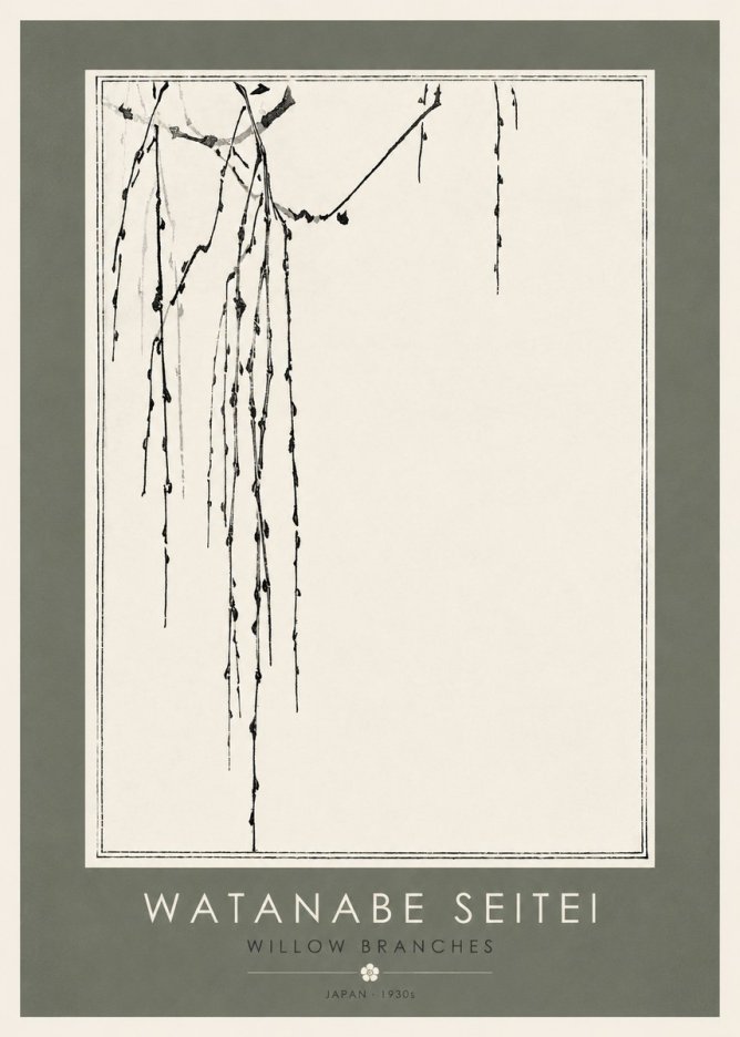 Watanabe Seitei Willow Branches I No2 - Plakát