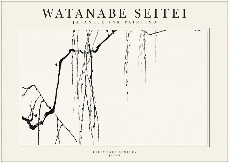 Watanabe Seitei Willow Branches II No1 - Plakát