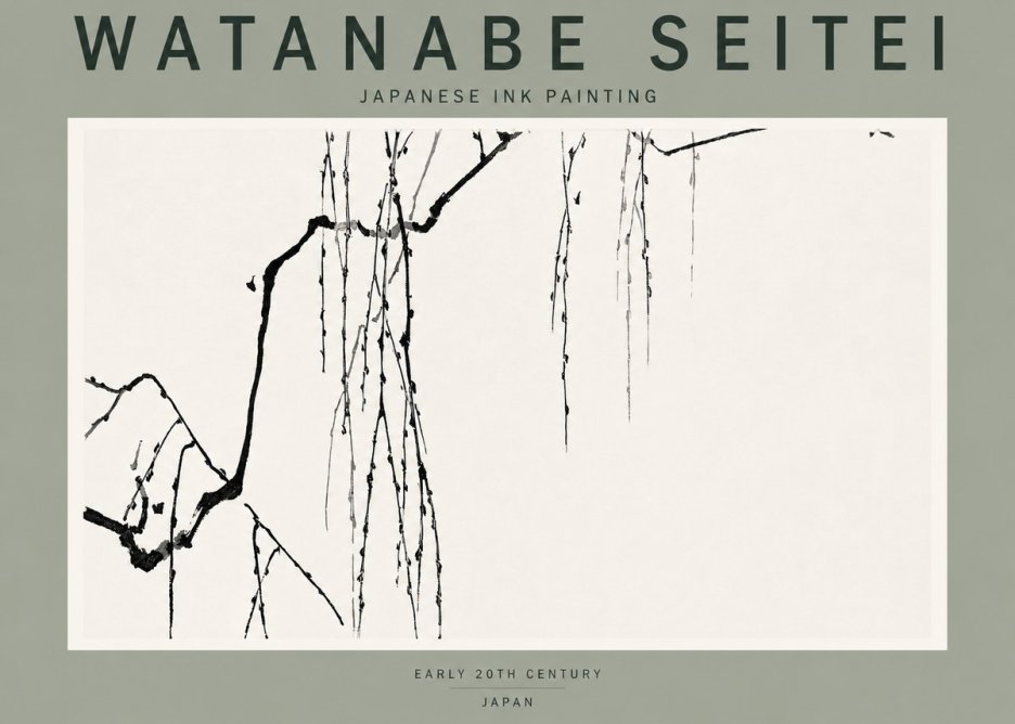 Watanabe Seitei Willow Branches II No2 - Plakát