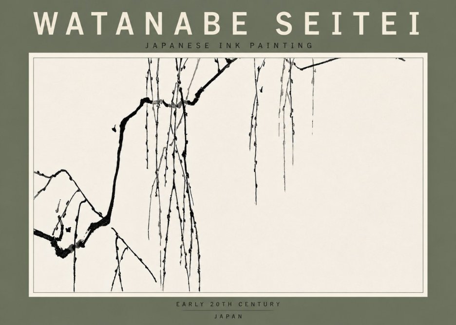 Watanabe Seitei Willow Branches II No6 - Plakát