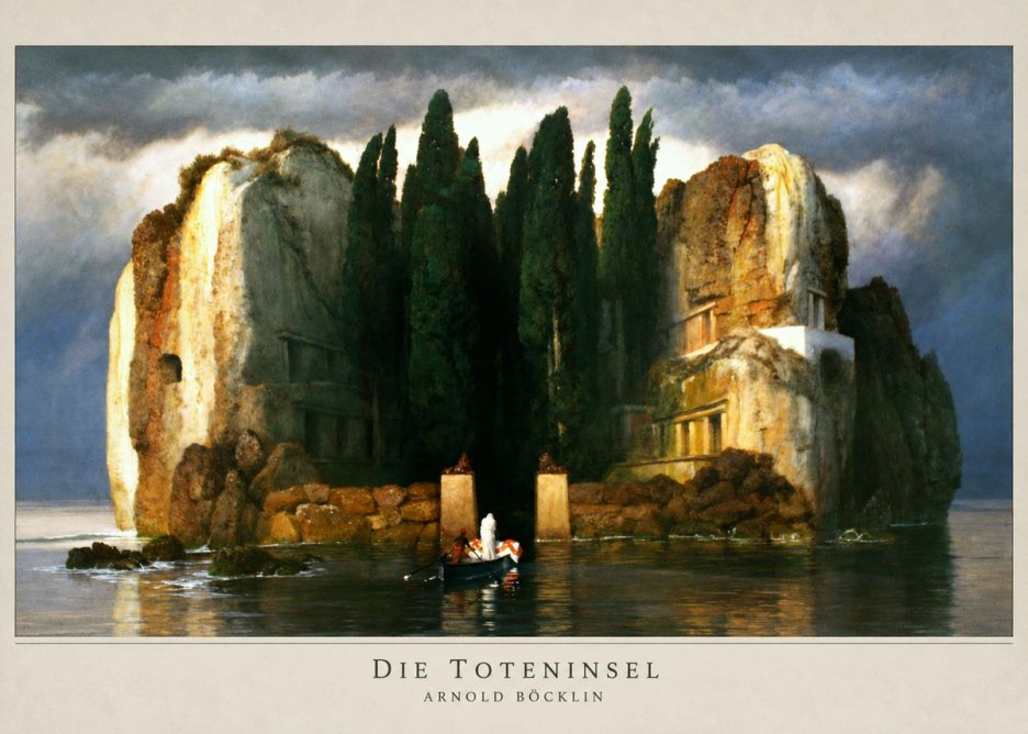 Arnold Böcklin Die Toteninsel II No2 - Plakát
