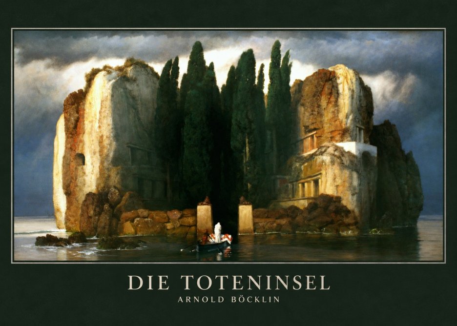 Arnold Böcklin Die Toteninsel II No3 - Plakát