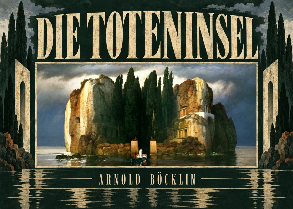 Arnold Böcklin Die Toteninsel II No5 - Plakát