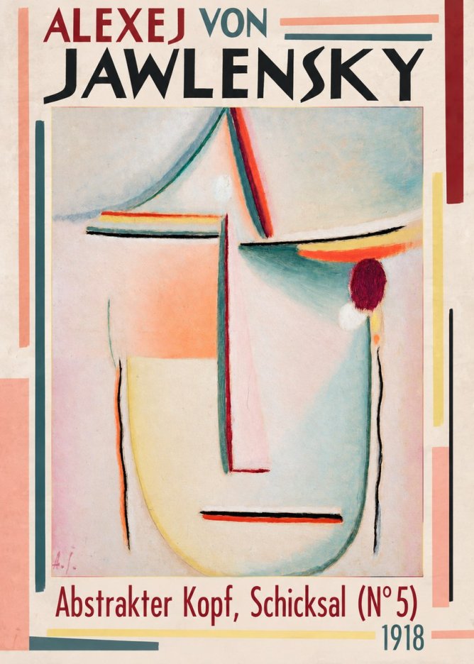 Alexej von Jawlensky Abstrakter Kopf, Schicksal (N°5) No1 - Plakát