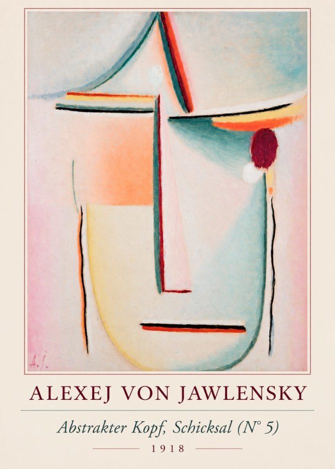 Alexej von Jawlensky Abstrakter Kopf, Schicksal (N°5) No2 - Plakát