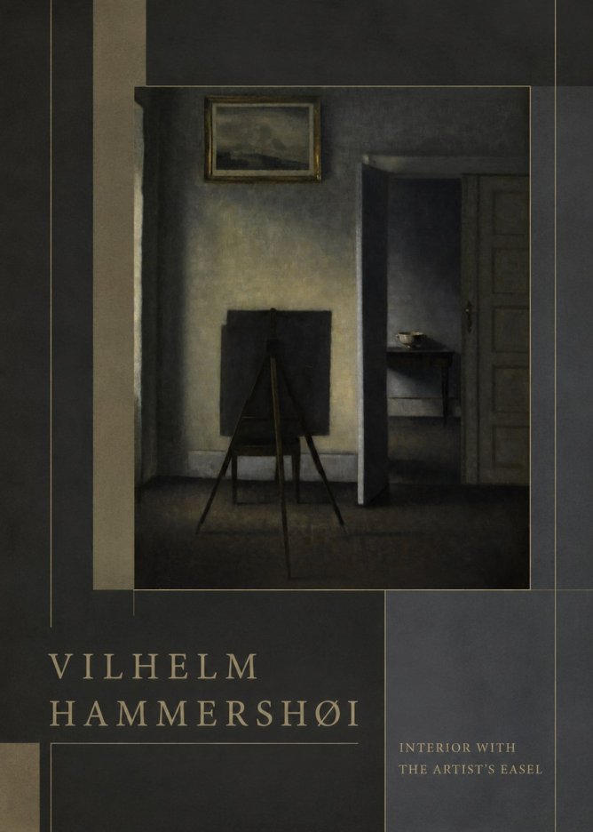 Vilhelm Hammershøi Interior with the Artist's Easel I No2 - Plakát