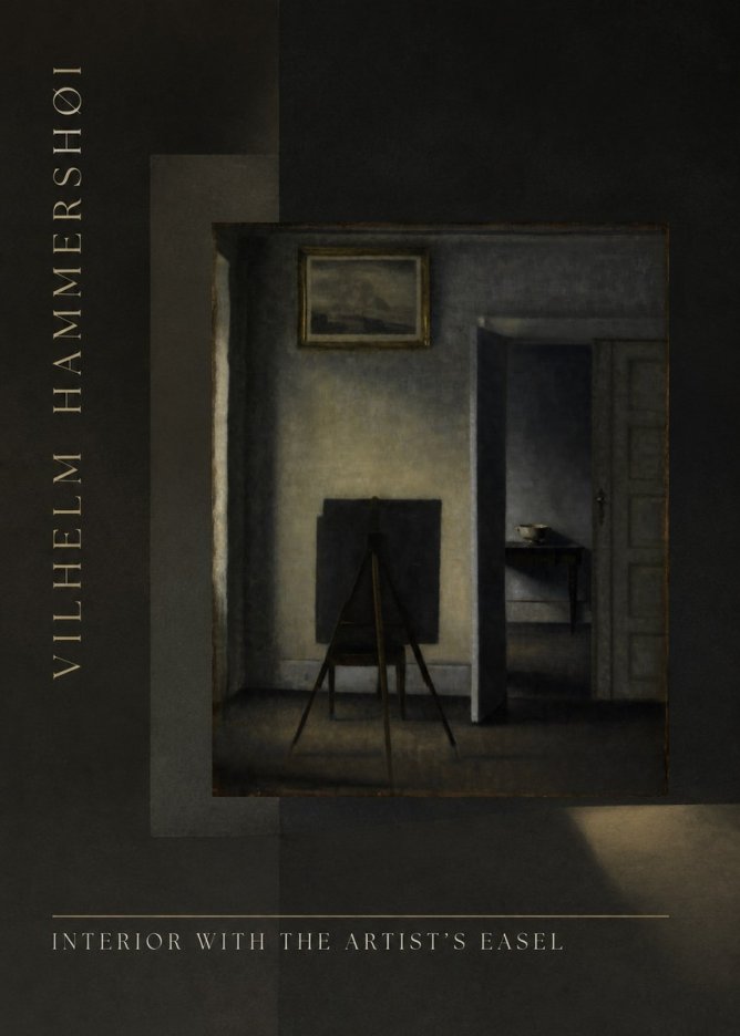 Vilhelm Hammershøi Interior with the Artist's Easel I No5 - Plakát