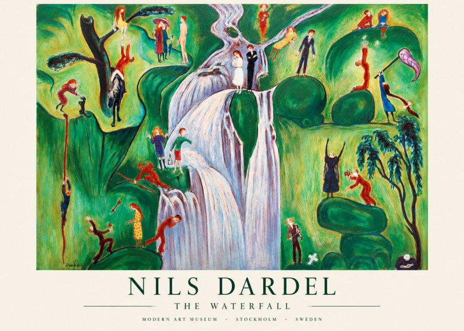 Nils Dardel The Waterfall No1 - Plakát