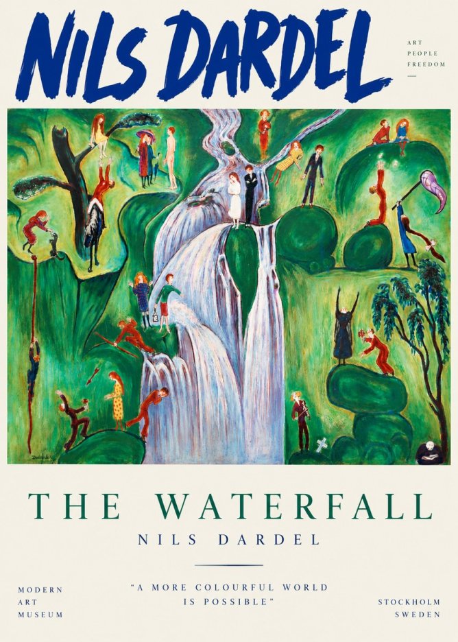 Nils Dardel The Waterfall No3 - Plakát