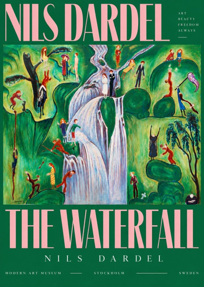 Nils Dardel The Waterfall No4 - Plakát