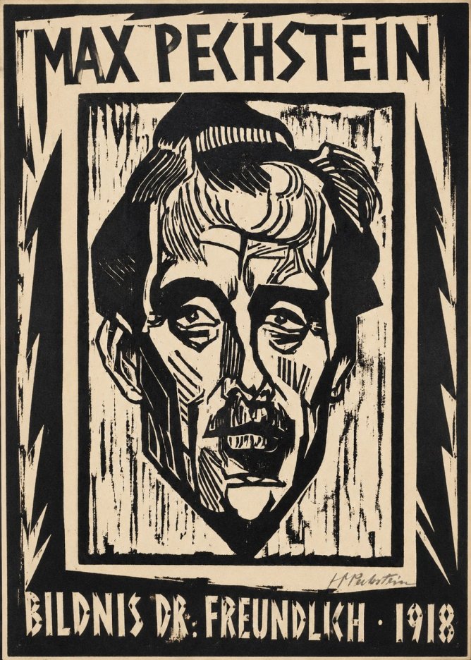 Max Pechstein Bildnis Dr. Freundlich • 1918 No1 - Plakát