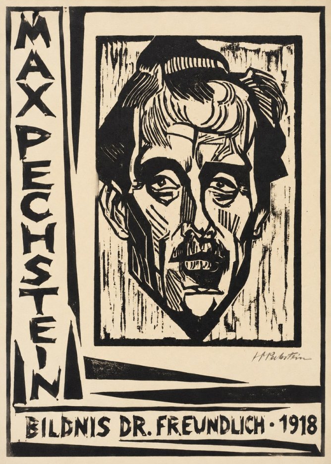 Max Pechstein Bildnis Dr. Freundlich • 1918 No2 - Plakát
