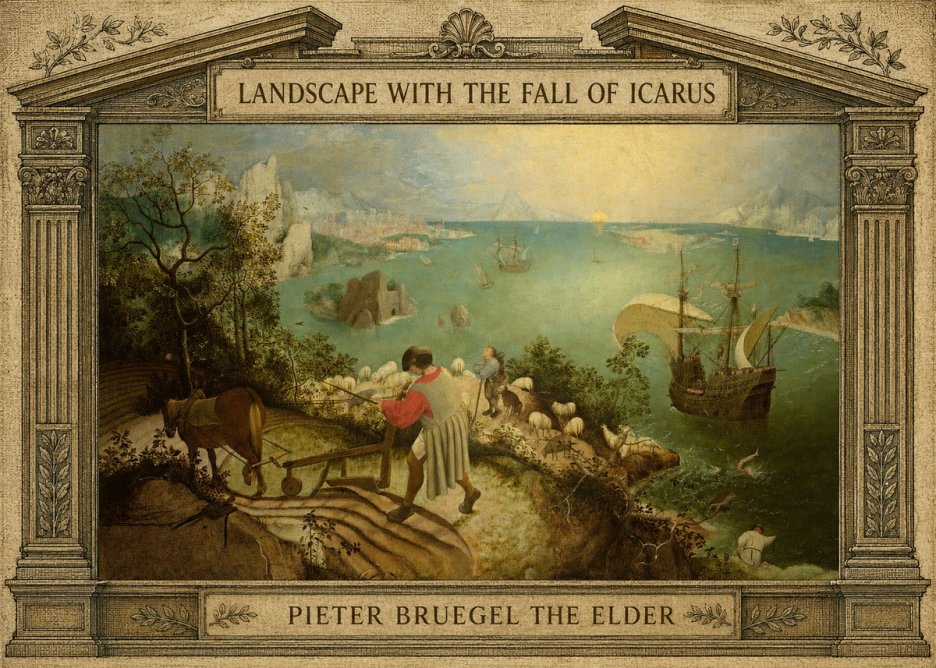 Pieter Bruegel Landscape with the Fall of Icarus II No4 - Plakát
