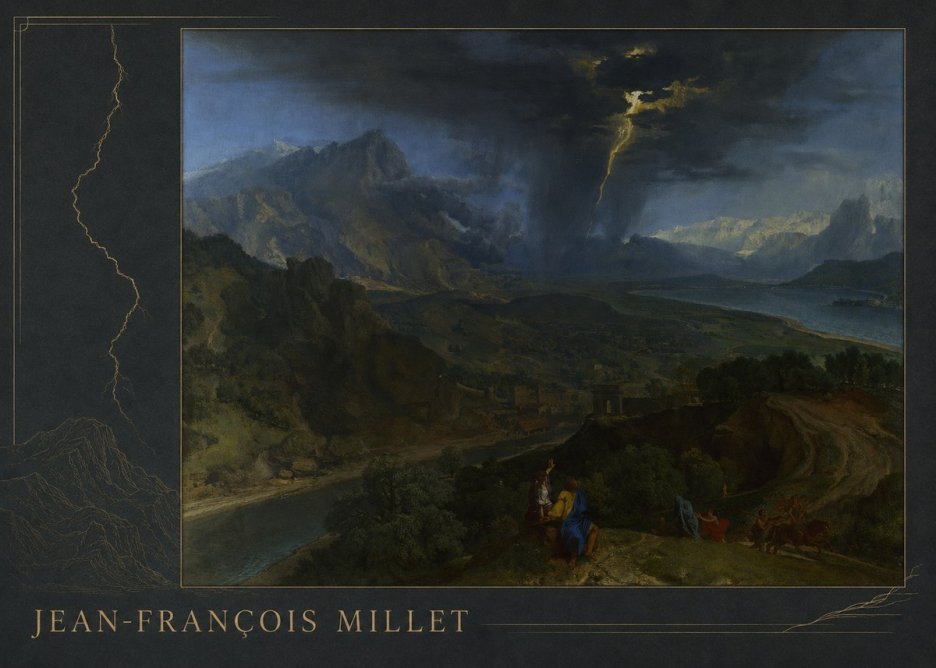 Jean-François Millet The Thunderbolt No2 - Plakát