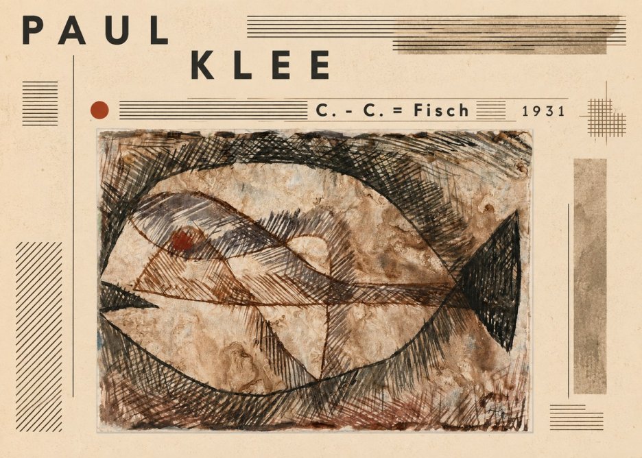 Paul Klee C. - C. = Fisch No6 - Plakát