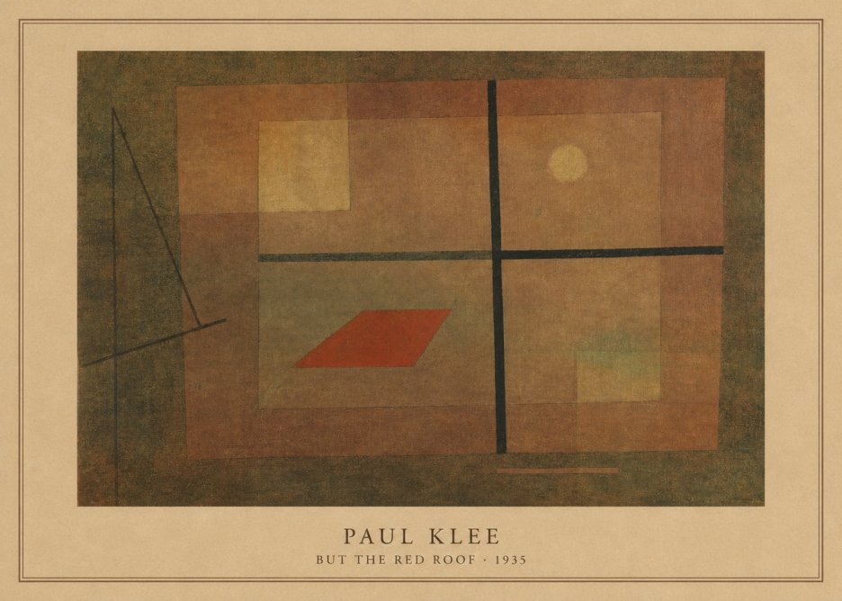 Paul Klee But the Red Roof No3 - Plakát