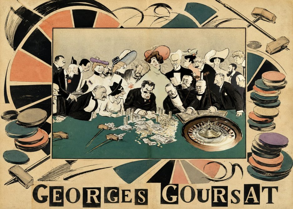 Georges Goursat At the Roulette Table No6 - Plakát