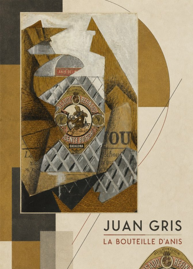 Juan Gris La Bouteille D'anis No6 - Plakát