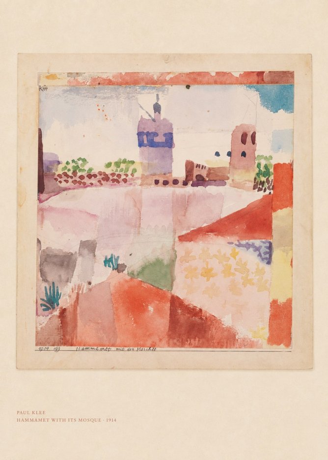 Paul Klee Hammamet with Its Mosque No5 - Plakát