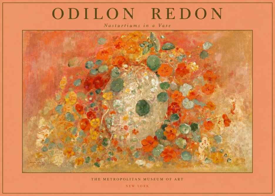 Odilon Redon Nasturtiums in a Vase No2 - Plakát