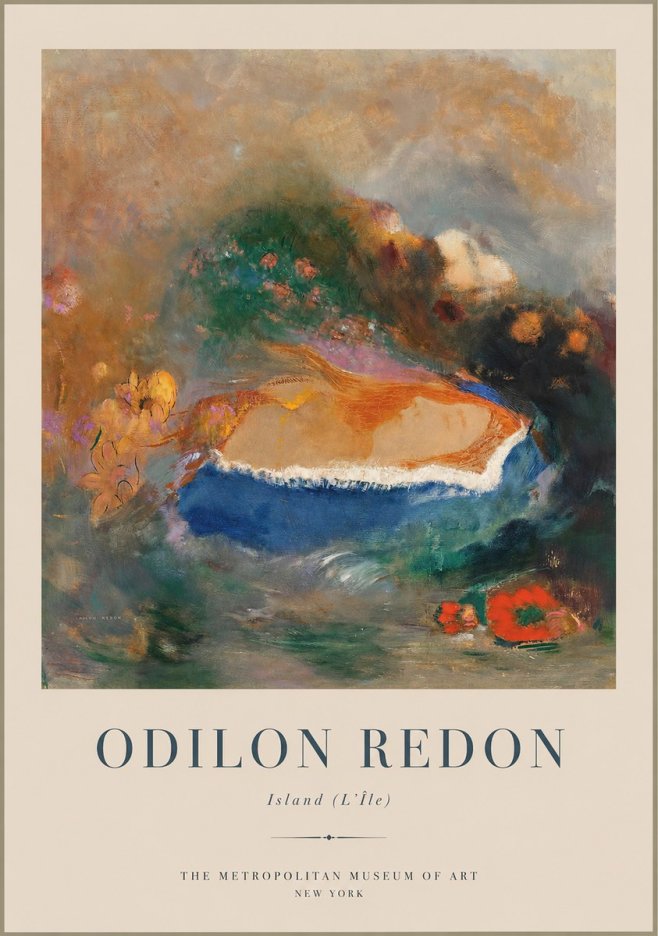 Odilon Redon Island (L'île) No1 - Plakát