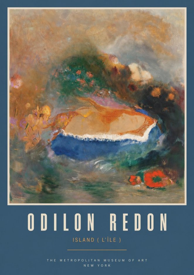 Odilon Redon Island (L'île) No2 - Plakát