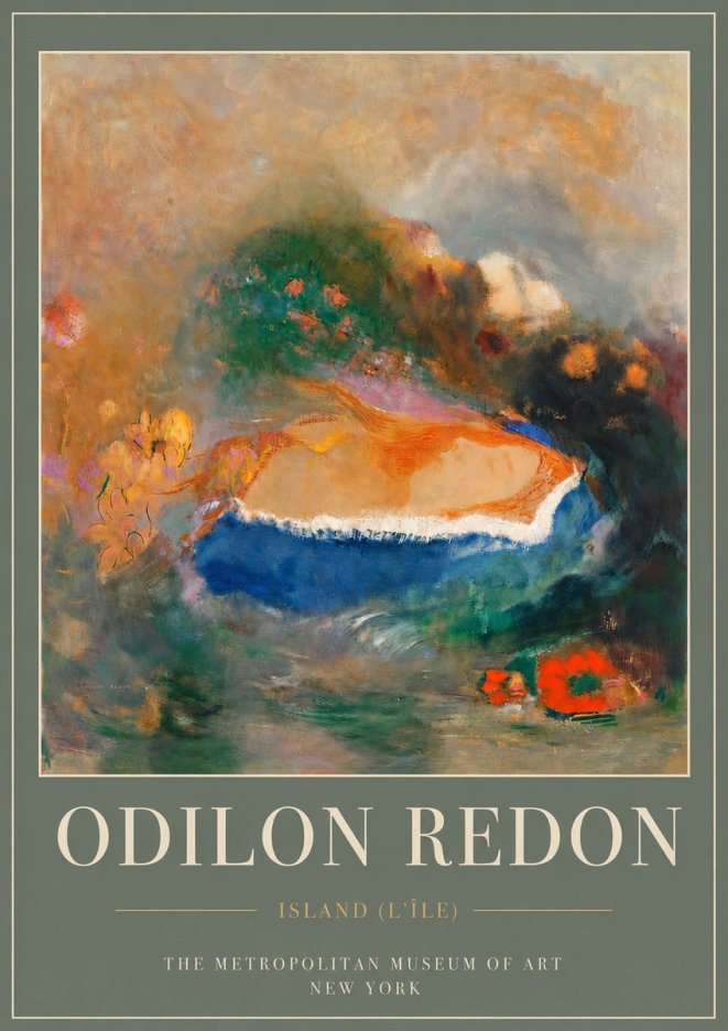 Odilon Redon Island (L'île) No4 - Plakát