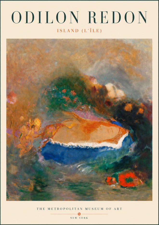 Odilon Redon Island (L'île) No6 - Plakát