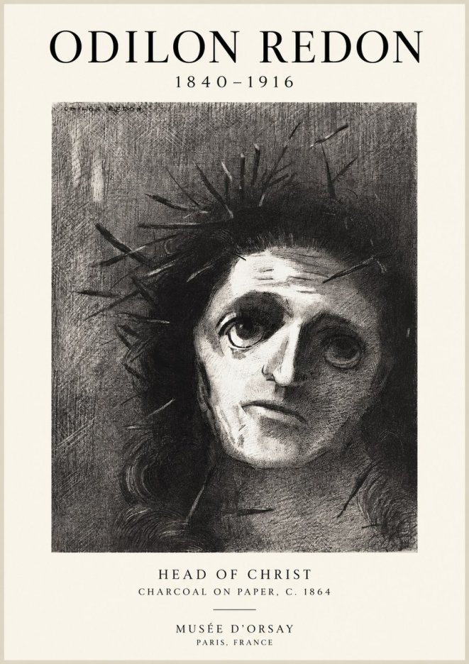 Odilon Redon Head of Christ I No1 - Plakát