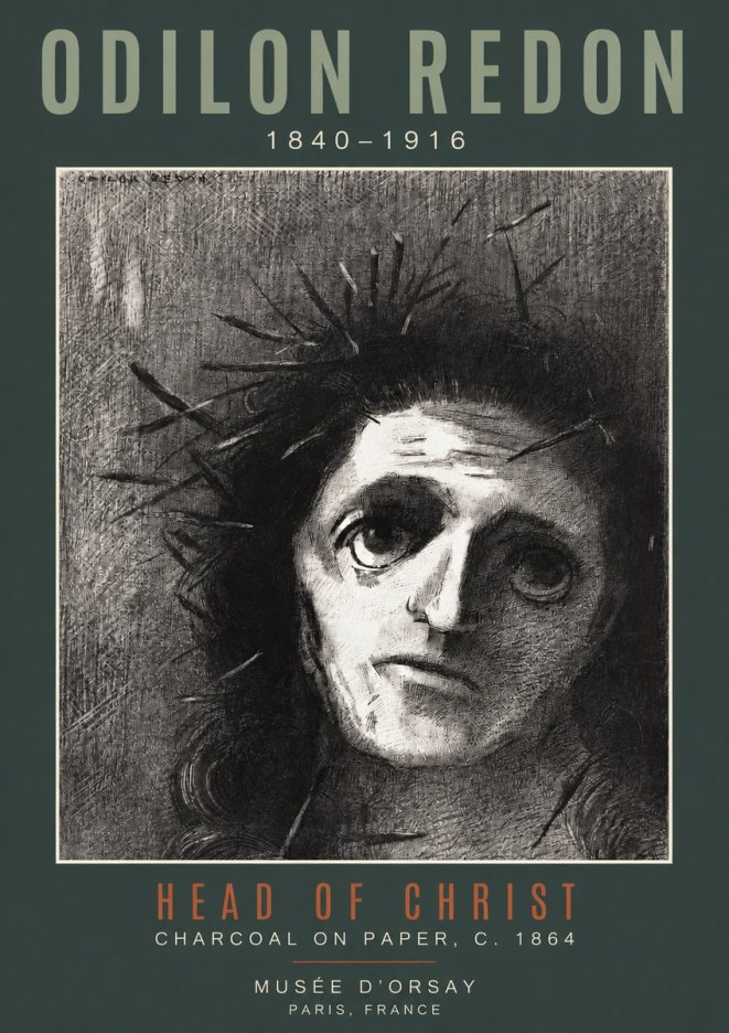Odilon Redon Head of Christ I No2 - Plakát