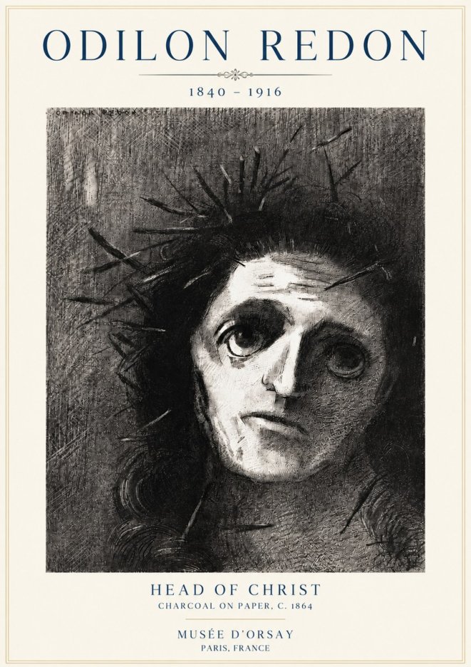 Odilon Redon Head of Christ I No3 - Plakát