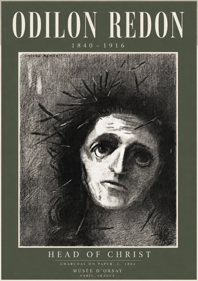 Odilon Redon Head of Christ I No5 - Plakát