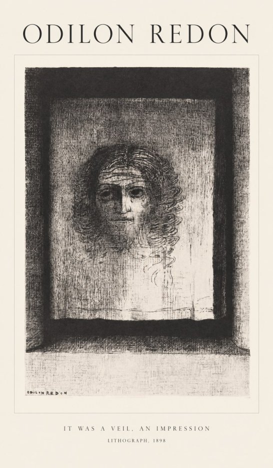 Odilon Redon It Was a Veil, an Impression No1 - Plakát