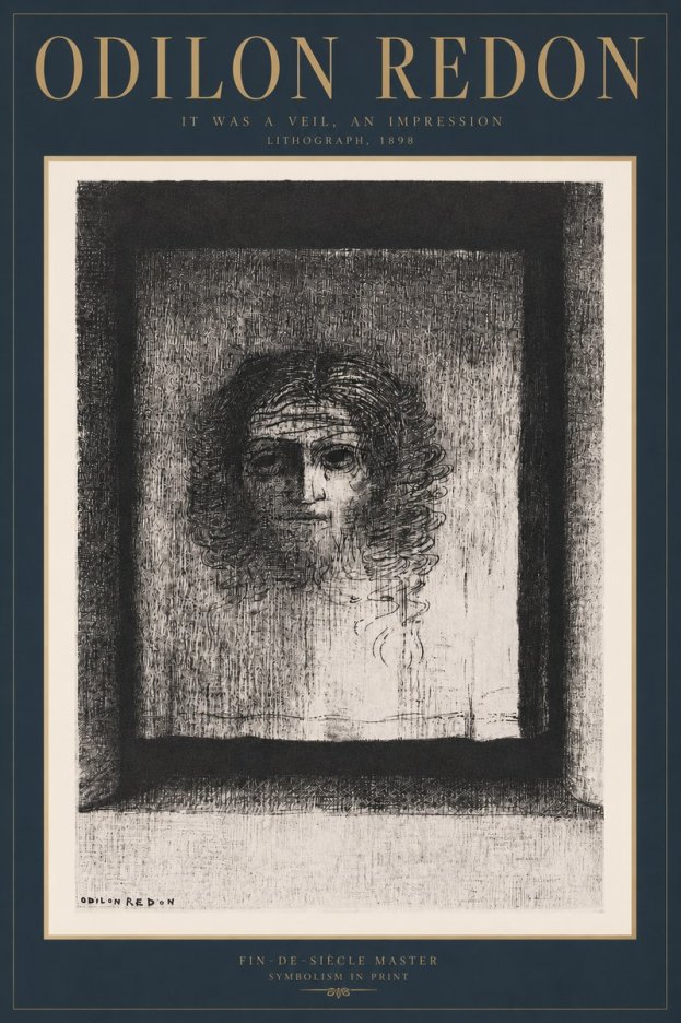 Odilon Redon It Was a Veil, an Impression No3 - Plakát