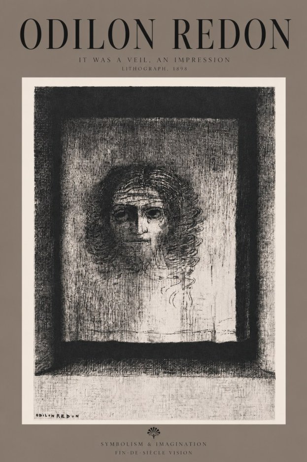 Odilon Redon It Was a Veil, an Impression No4 - Plakát