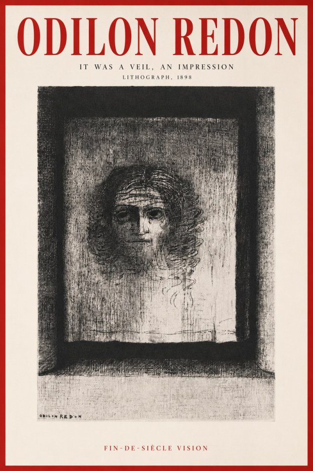 Odilon Redon It Was a Veil, an Impression No5 - Plakát