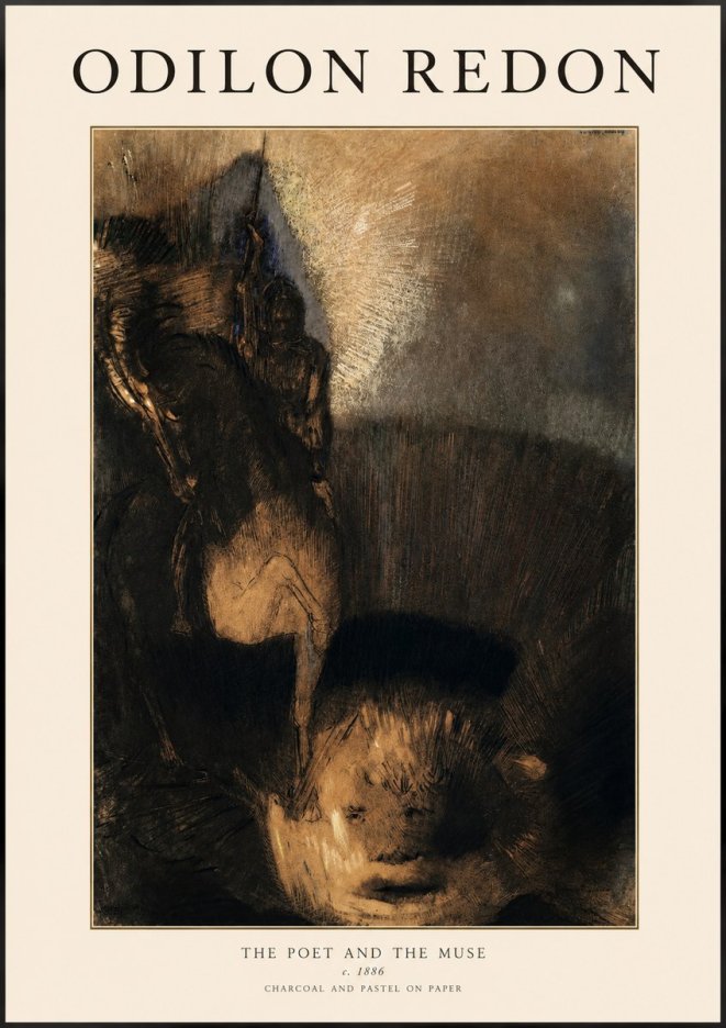 Odilon Redon The Poet and the Muse No1 - Plakát
