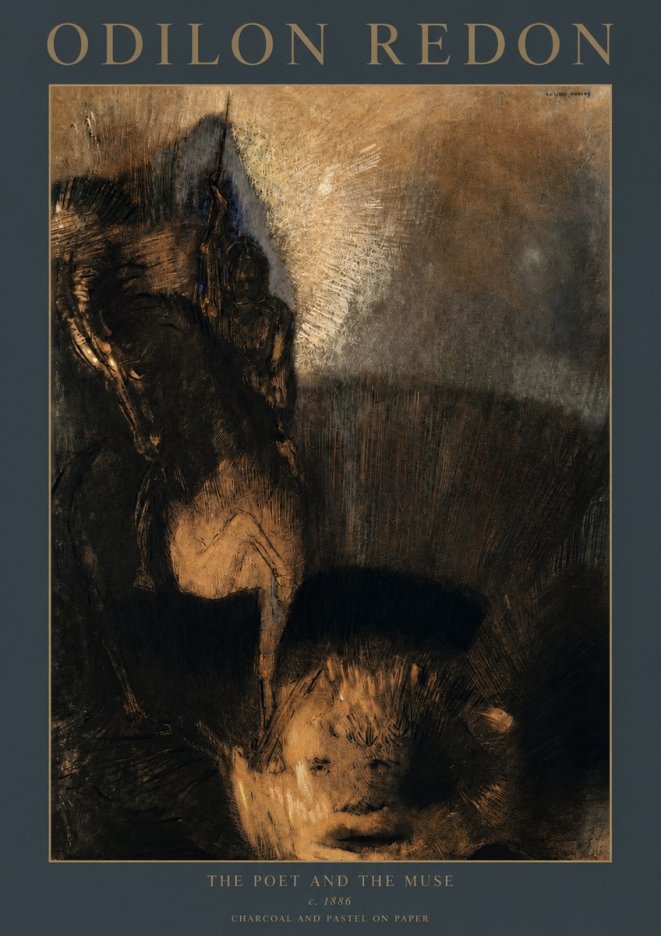 Odilon Redon The Poet and the Muse No2 - Plakát