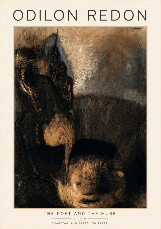 Odilon Redon The Poet and the Muse No5 - Plakát