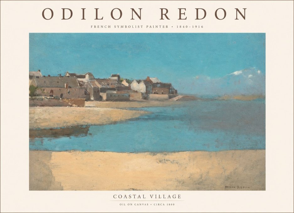 Odilon Redon Coastal Village No1 - Plakát