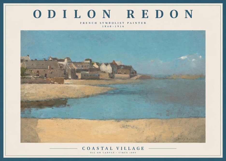 Odilon Redon Coastal Village No2 - Plakát