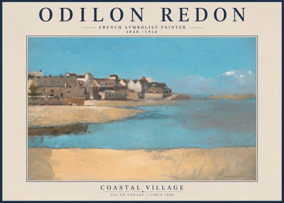 Odilon Redon Coastal Village No4 - Plakát