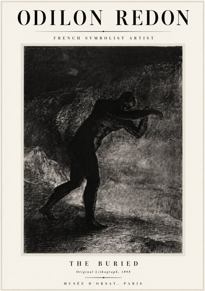 Odilon Redon The Buried No6 - Plakát