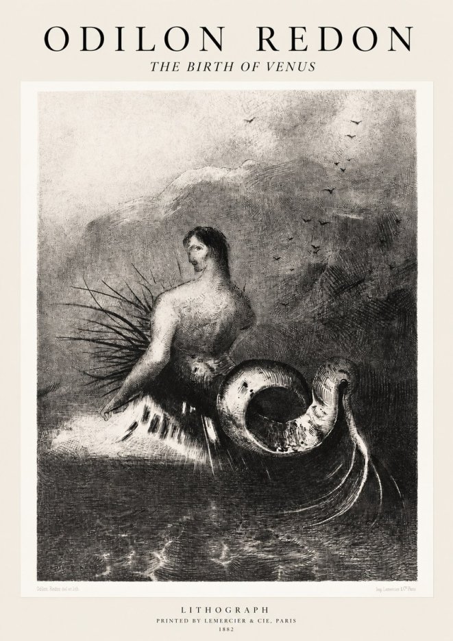 Odilon Redon The Birth of Venus No1 - Plakát