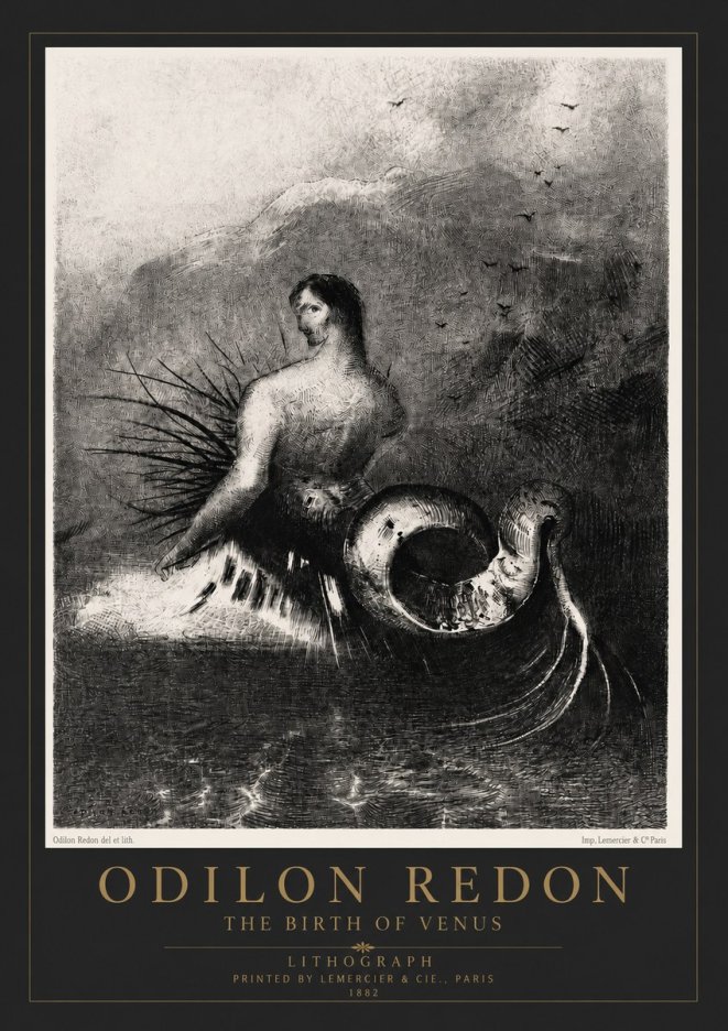 Odilon Redon The Birth of Venus No4 - Plakát